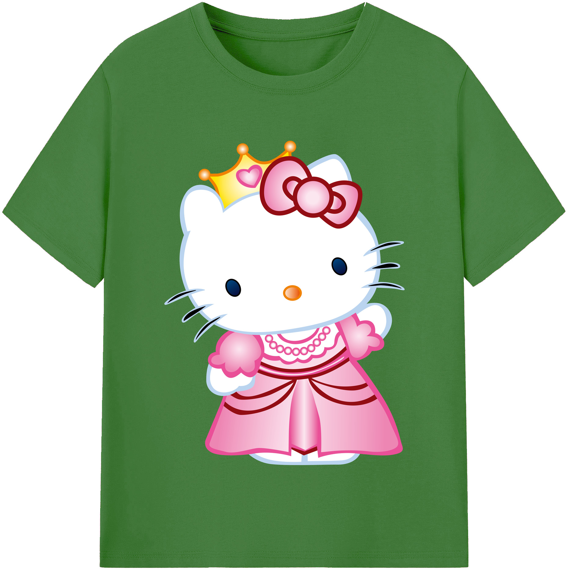（画像用） Hello Kitty ハローキティ レディースカジュアルプリントTシャツ（綿100％）